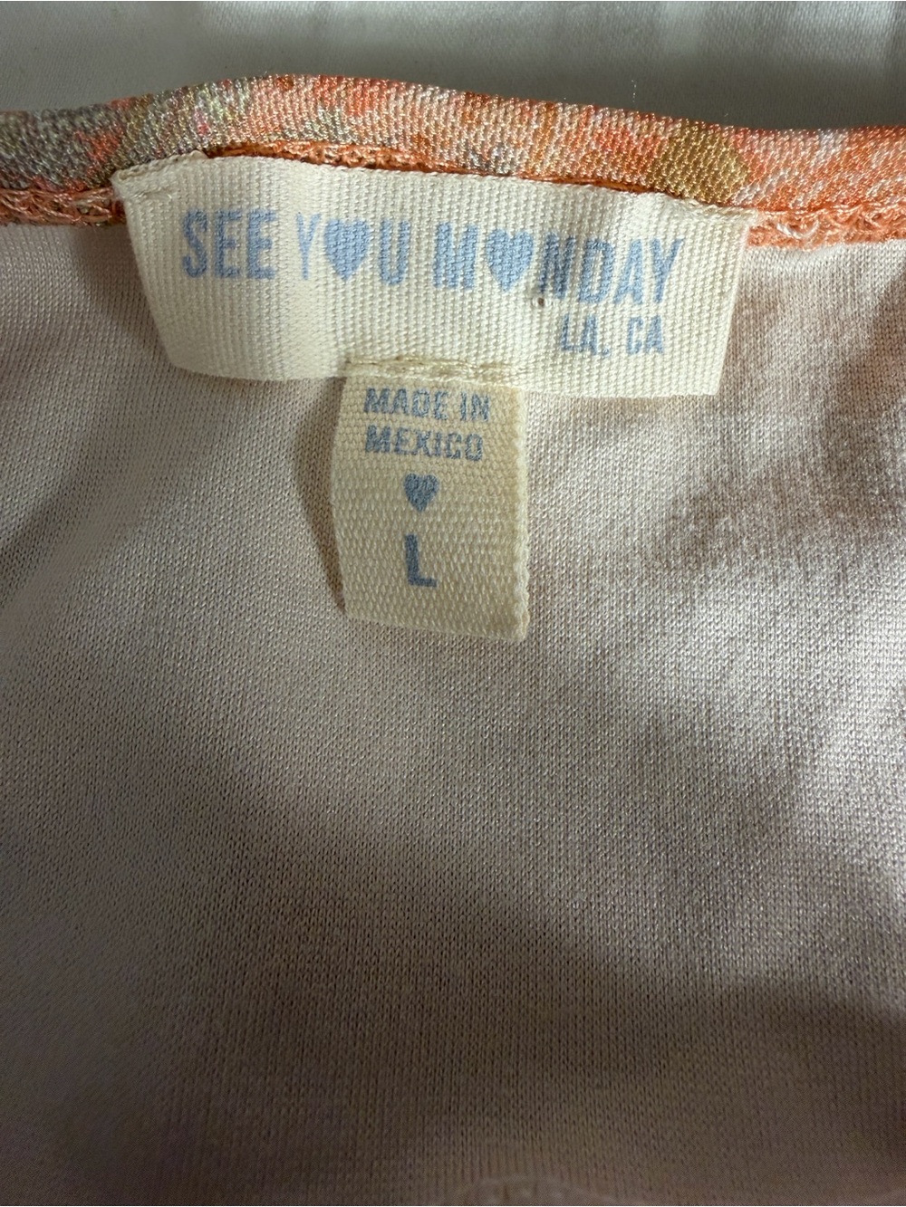 See You Monday peach paisley and floral mesh tube 2 piece dress - Picture 14 of 14
